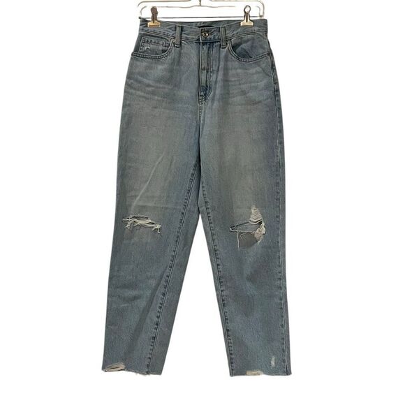 Uniqlo light wash distressed jeans. Size 26 - Picture 1 of 8